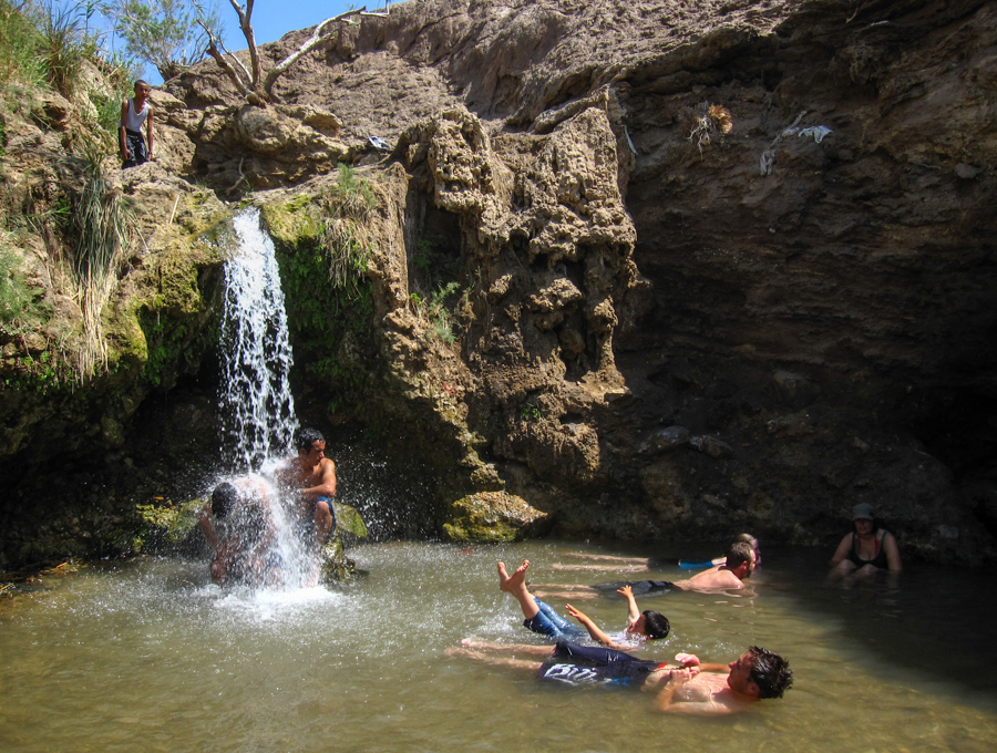 Swimming near the Dead Sea, Jordan