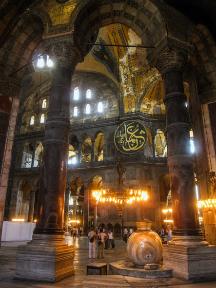 Inside the Hagia Sophia, Istanbul