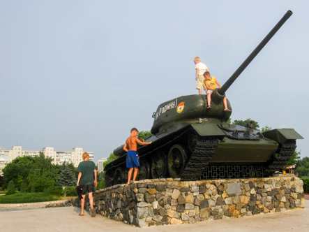 Soviet tank in Tiraspol, Transdnistria